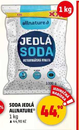 SODA JEDLÁ ALLNATURE, 1 kg