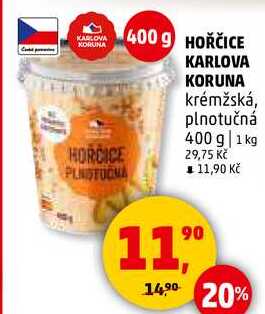 HOŘČICE KARLOVA KORUNA, 400 g