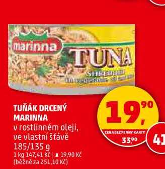 TUŇÁK DRCENÝ MARINNA, 185 g
