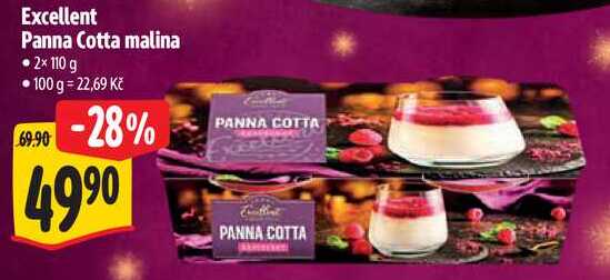 Excellent Panna Cotta malina, 2x 110 g