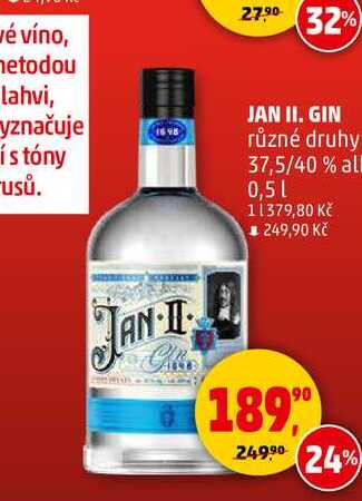 JAN II. GIN, 0,5 l