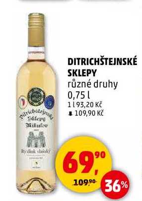 DITRICHŠTEJNSKÉ SKLEPY, 0,75 l