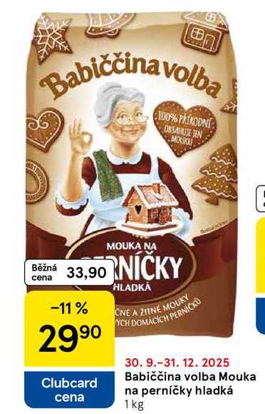 Babiččina volba Mouka na perníčky hladká, 1 kg
