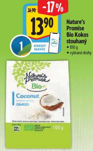 Nature's Promise Bio Kokos stouhaný, 100 g