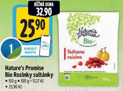 Nature's Promise Bio Rozinky sultánky, 150 g