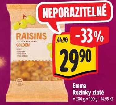 Emma Rozinky zlaté, 200 g
