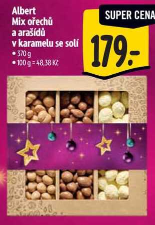 Albert Mix ořechů a arašídů v karamelu se solí, 370 g