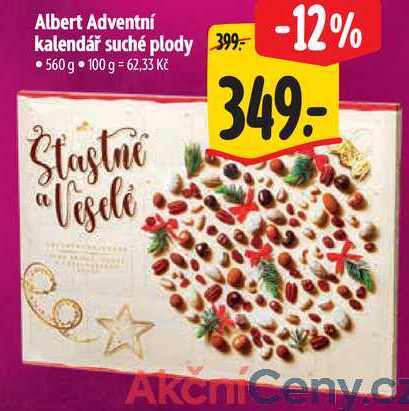 Albert Adventní kalendář suché plody, 560 g