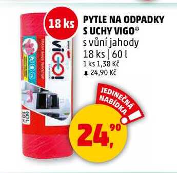 PYTLE NA ODPADKY S UCHY VIGO 60 l, 18 ks