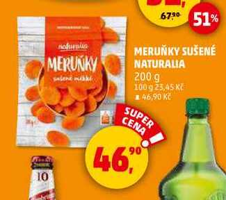 MERUŇKY SUŠENÉ NATURALIA, 200 g