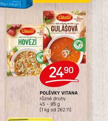 POLÉVKY VITANA různé druhy 45-95 g