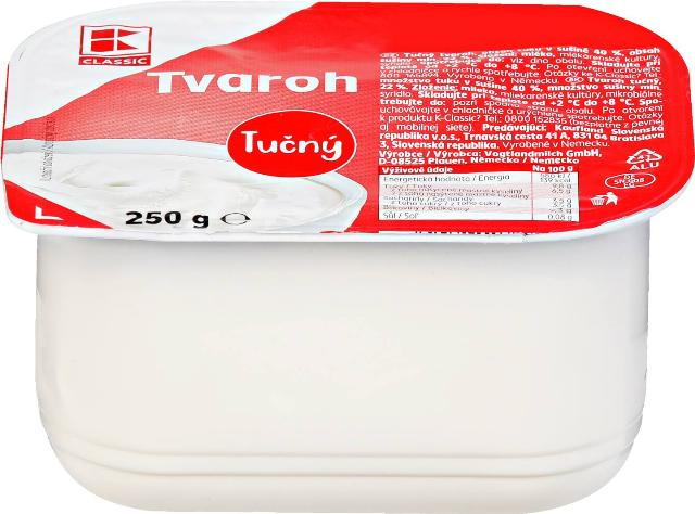 K-Classic Tučný Tvaroh 40% tvs.