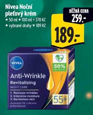 Nivea Noční pleťový krém, 50 ml