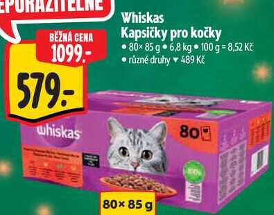 Whiskas Kapsičky pro kočky, 80x 85 g