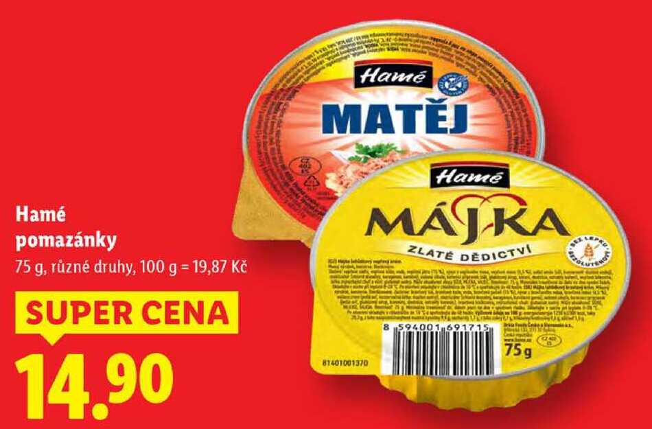 Hamé pomazánky, 75 g