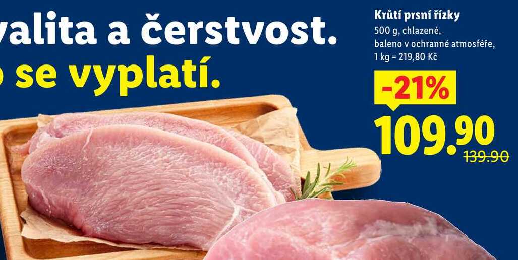 Krůtí prsní řízky, 500 g