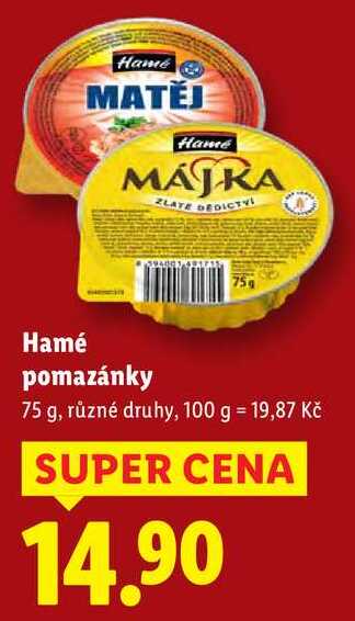 Hamé pomazánky, 75 g