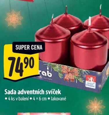   Sada adventních svíček  4 ks  
