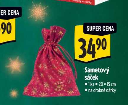   Sametový sáček 1ks 20×15 cm  