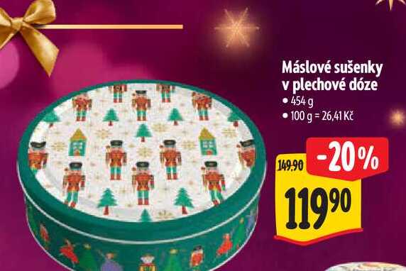 Máslové sušenky v plechové dóze 454g