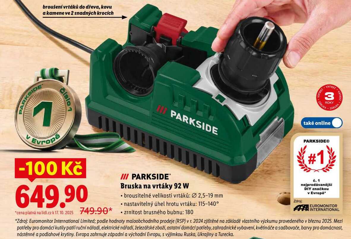 Bruska na vrtáky 92 W 