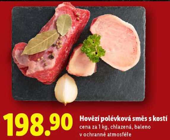 Hovězí polévková směs s kostí, cena za 1 kg