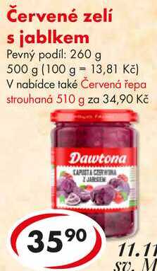 Červené zelí s jablkem, 500 g