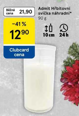 Admit Hřbitovní svíčka náhradní, 90 g