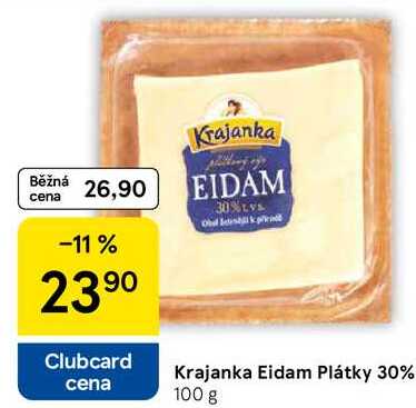 Krajanka Eidam Plátky 30%, 100 g
