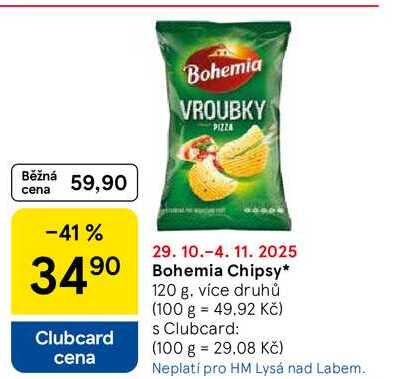 Bohemia Chipsy, 120 g, více druhů