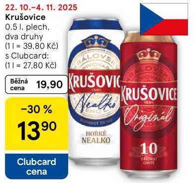 Krušovice, 0.5 l, plech