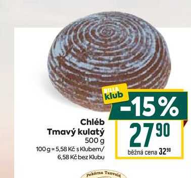 Chléb Tmavý kulatý 500 g