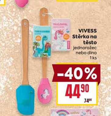 VIVESS Stěrka na těsto jednorožec nebo dino 1ks