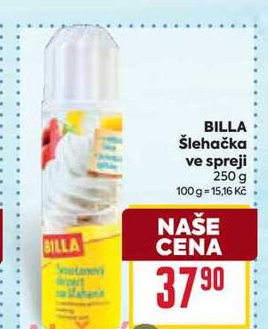 BILLA Šlehačka ve spreji 250 g