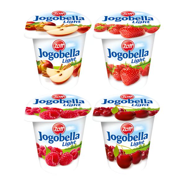 Zott Jogobella Light Mix příchutí (Jahoda, Malina, Pečené jablko, Višeň), 1ks