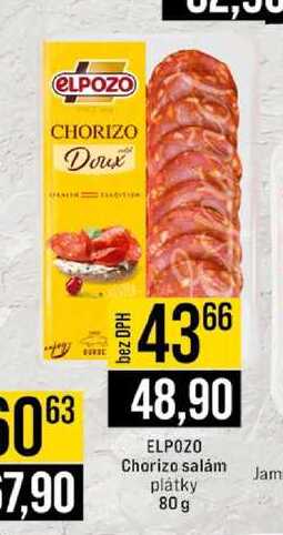ELPOZO Chorizo salám plátky 80 g