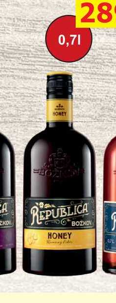 Božkov Republica Honey 0,7l
