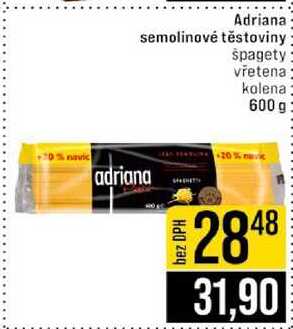 Adriana semolinové těstoviny 600 g