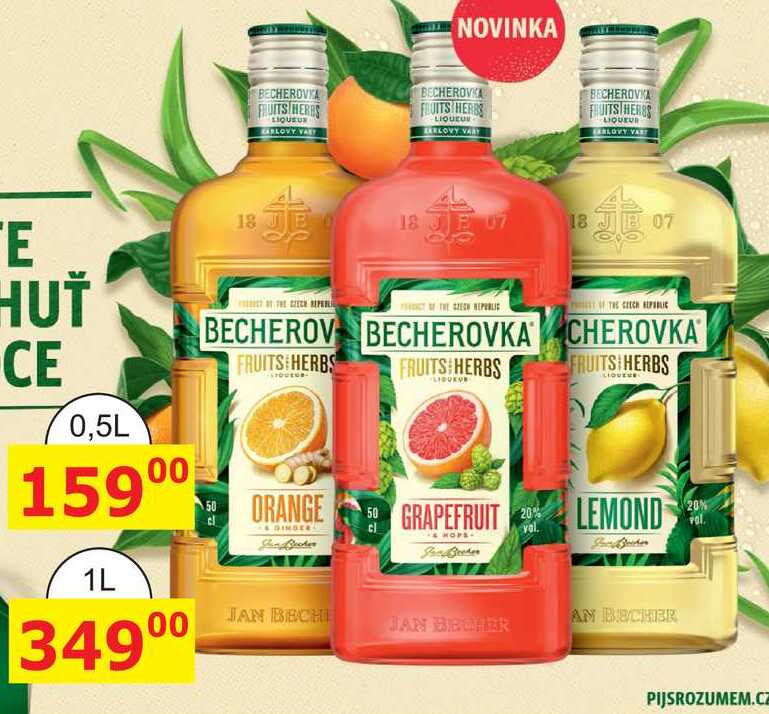 BECHEROVIA FRUITS HERRS LIQUEUR 1l