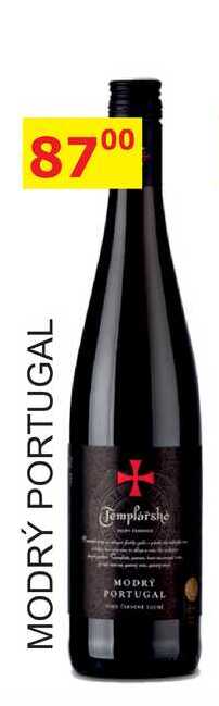 Templářské sklepy 0,75l MODRÝ PORTUGAL