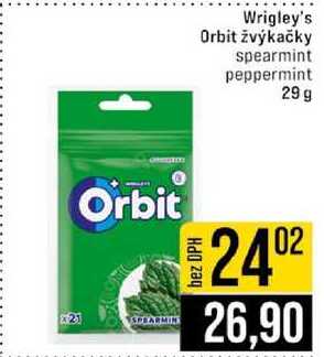 Wrigley's Orbit žvýkačky 29 g 