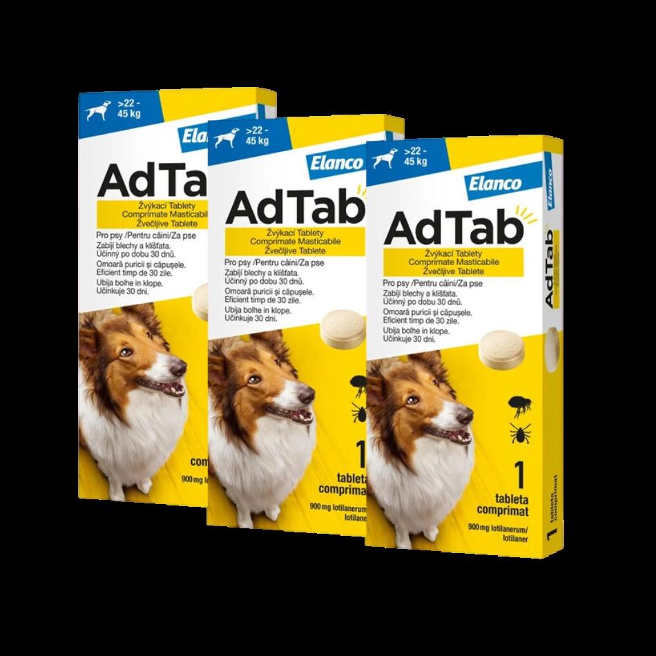 Adtab pro psy (22-45kg) 900mg 3 žvýkací tablety
