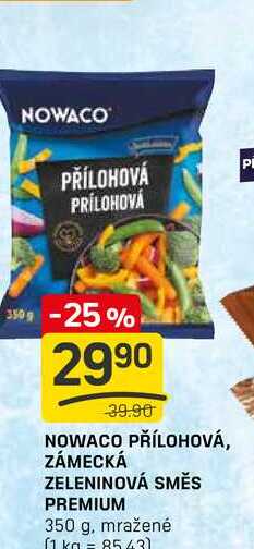 NOWACO PŘÍLOHOVÁ, ZÁMECKÁ ZELENINOVÁ SMĚS PREMIUM 350 g mražené