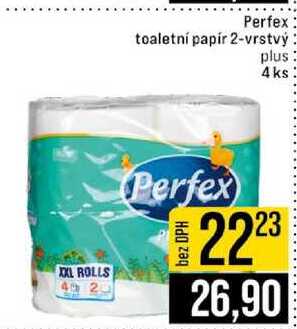 Perfex toaletní papír 2-vrstvý plus 4ks 