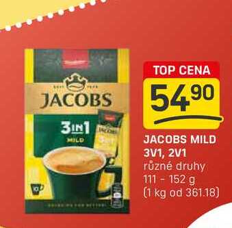 JACOBS MILD 3V1, 2V1 různé druhy 111 - 152 g