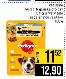 Pedigree kuřecí kapsička pro psy junior s rýží v želé se zeleninou ve šťávě 100 g