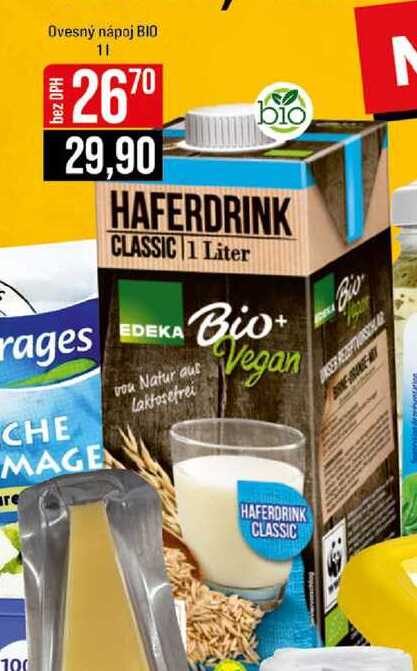 EDEKA Ovesný nápoj BIO 1 l