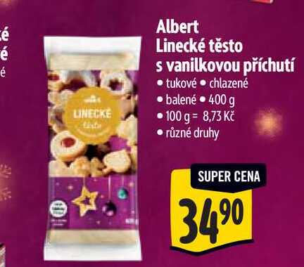  Albert Linecké těsto s vanilkovou příchutí 400 g