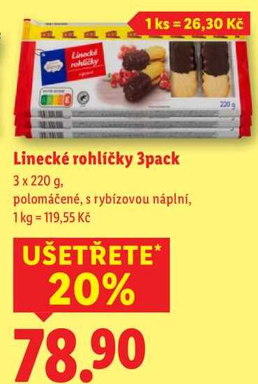 Linecké rohlíčky 3pack, 3x 220 g