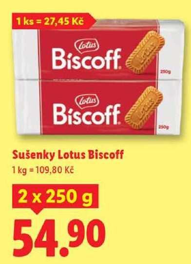 Sušenky Lotus Biscoff, 2x 250 g